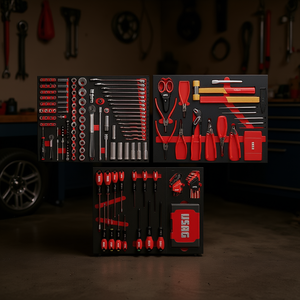 Juego de herramientas de 495 piezas métricas y estándar con estuche de almacenamiento para reparaciones en el hogar y automóviles - Product Image 1