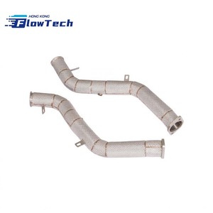 Downpipe à haut débit en acier inoxydable T304 avec bouclier thermique pour Infiniti Q50 3.0T et Nissan 400Z – Fixation directe par boulons - Product Image 3