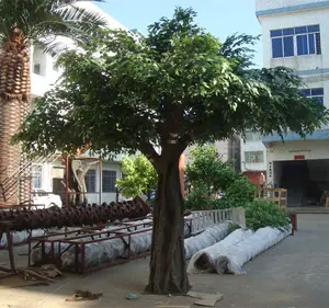 Árboles artificiales falsos para decoración al aire libre, árbol artificial personalizado de 10 pies, ficus