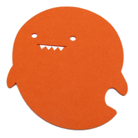 Tapis de clavier et de souris en feutre classique, écologique, durable, léger, en forme de petit fantôme mignon