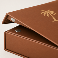 Boîte à dattes magnétique de luxe avec séparateur, emballage personnalisé pour baklava, emballage alimentaire, boîte cadeau en carton rigide pour le Ramadan, vente en gros