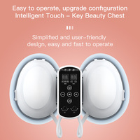 Appareil de beauté portable pour le lifting des seins, instrument de soin du buste à LED et à vide pour la physiothérapie