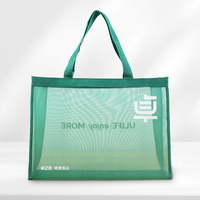 Sac fourre-tout en filet de nylon noir grande capacité à séchage rapide, personnalisable avec logo, pour sport et plage, été, écologique, tendance, 150G