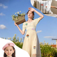 Preciosos parches termoadhesivos de hadas de flores, conejos, fresas y tazas de té para decorar bolsos y sombreros