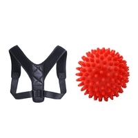 Ceinture de soutien dorsale et épaules universelle réglable, respirante, en polyester et coton, correcteur de posture corporelle