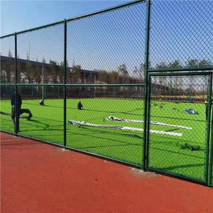 Clôture de stade en PVC galvanisé, écologique, facile à assembler, filet de <span class=keywords><strong>cage</strong></span> de football avec mailles en forme de diamant pour une utilisation sur les terrains de football de <span class=keywords><strong>jardin</strong></span> - Product Image 1
