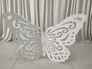 LISSE multi-couleurs Chic métal papillon événements toile de fond support décoration évidé papillon événements accessoires décor de mariage - Product Image 4