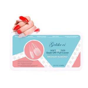 <span class=keywords><strong>EC</strong></span> Nuevo diseño Clear Full Cover Puntas de uñas de gel suave preformadas Easy-On Extensión de uñas para aplicación en los dedos - Product Image 1