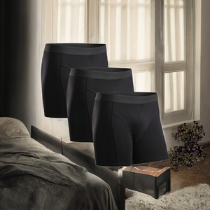 Calzoncillos bóxer de compresión para hombre, transpirables, de algodón y spandex, de secado rápido, elásticos, para estar en casa - Product Image 3
