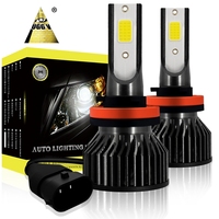 9006 Luces Led Para Autos T5C 76w Dc12v 24v 8000lm FARO LED accessoires de voiture universels IP65 lumière LED automobile COB PUCE MINI
