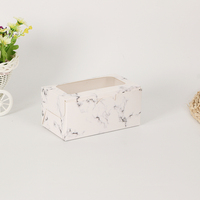 Boîte à gâteau rectangulaire, en papier Kraft, pour pain irisé, avec plateau, grande taille 12 pouces, Logo de luxe encastré