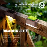 Lampe solaire LED pour marches, extérieure, étanche, lumière solaire moderne pour escalier, terrasse, clôture, jardin, allée, éclairage mural