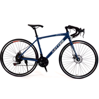 Vélo de course sur route de haute qualité, en aluminium et fibre, 21 vitesses, 700C, en acier haute teneur en carbone, pour hommes