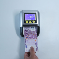 Détecteur de monnaie portable universel en plastique de petite taille avec écran LED, vitesse de 600 billets/min, batterie au lithium pour les devises en dollars