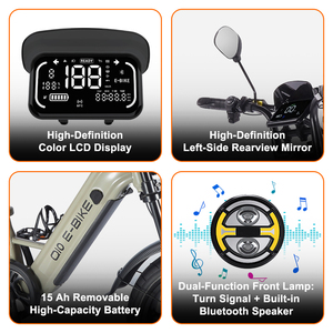 <span class=keywords><strong>Bici</strong></span> <span class=keywords><strong>Elettrica</strong></span> da Carico OUXI Q10 250W Fatbike Magazzino UE 20 Pollici <span class=keywords><strong>Bici</strong></span> <span class=keywords><strong>Elettrica</strong></span> da Carico 48V 15Ah con Pneumatici Larghi - Product Image 2