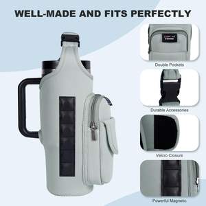 Sac de sport pour homme avec 5 aimants intégrés, porte-bouteille, poches pour téléphone, bandoulière, doublure en polyester, accessoires magnétiques - Product Image 2