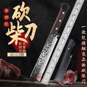 Yangjiang kitchen <b>knife</b>, cleaver, household sharp stainless steel cleaver with finger ring, forged, multi-functional, trendy - Product Image 1