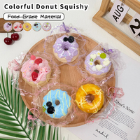 Porte-clés anti-stress en silicone de qualité alimentaire en forme de donut, jouets sensoriels Kawaii à presser, breloques anti-anxiété pour bureau, vente en gros