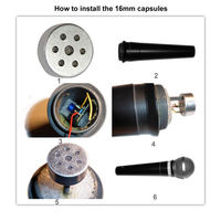 Maiao DIY Microphone Capsule Core 16mm Haute Sensibilité Condensateur Micro Cartouche Accessoires Audio Professionnels pour la Capture Sonore