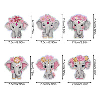 H-129 Aimants de réfrigérateur colorés à peinture diamantée, lot de 12, avec motifs mignons de fruits et d'animaux, autocollants décoratifs DIY