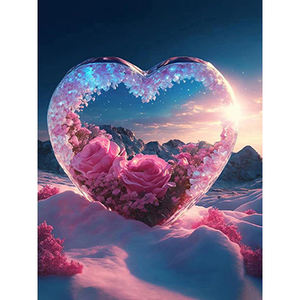 Hot Sale Diamant malerei Liebe kristall isiert im Schnee im Winter Erwachsene Diamant malerei Set Valentinstag Home Decoration - Product Image 2