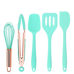 <span class=keywords><strong>Mini</strong></span> 5pcs đặt hộ gia đình nhỏ thìa không dính đồ nấu nướng thìa <span class=keywords><strong>Silicone</strong></span> đồ dùng nhà bếp thiết lập - Product Image 2