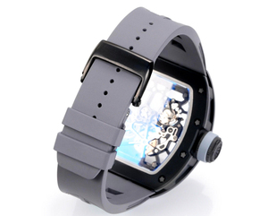 Reloj de Moda, Nuevo y en Oferta, con Caja de Fibra de Carbono Negra y Correa de Goma, Reloj de Negocios para Hombre - Product Image 3