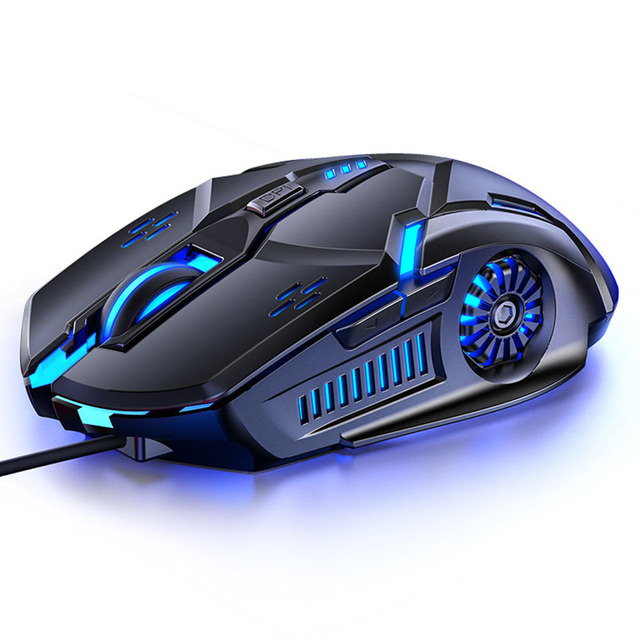 3200DPI Silent Gaming Mouse Adjustable Optical LED USB Wired Computer Mouse Mini Style for Home Office and Notebook Games