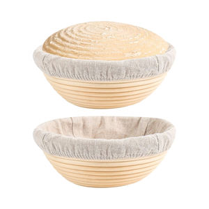 Panier de fermentation en rotin fait main de style nordique, ustensiles de cuisine européens, accessoires pour le pain de campagne, moule - Product Image 1