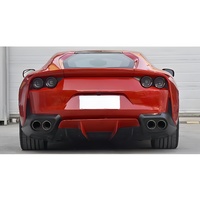 Pour Ferrari 812 amélioré et modifié diffuseur arrière en Fiber de carbone sec pare-chocs arrière de voiture lèvres moyennes Kit de carrosserie de Style OEM