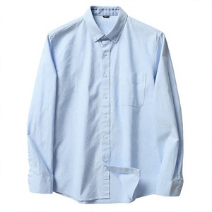 Camisa Casual Oxford de Algodón 100% para Hombre, Manga Larga, Cuello con Botones, Bolsillo, Ropa de Primavera, OEM Personalizado - Product Image 4