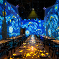 Projecteur de salle à manger immersif à 360 degrés hologramme 3D décoration de restaurant système de Projection de Table murale holographique