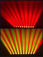Barre de lumière LED mobile professionnelle 10 yeux RGBW 4-en-1 DMX pour effets de scène, discothèque, concert, théâtre, événement, fête, bar, club