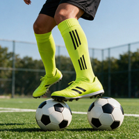 Chaussettes de compression de football d'été en nylon respirant, personnalisées, antidérapantes, invisibles, tricotées pour hommes