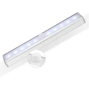 10 LED Motion PIR Sensor Light Automatic Light Sensing Night Light For Clothing Store 3M Adhesive Tape Wardrobe Lamp