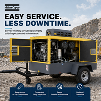 Compresseur d'air à vis portable diesel Atlas Copco XAHS450 12 bars 441 CFM 13m3/min pour l'exploitation minière, le forage et la construction