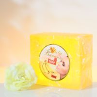 Savon blanchissant à la banane biologique de marque OEM, soin anti-âge de la peau, anti-taches brunes, anti-acné, savon solide pour le corps et le visage, utilisation quotidienne