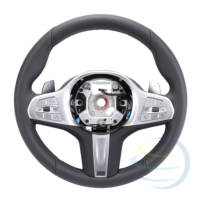 Volant en cuir à fond plat chauffant avec LED en fibre de carbone de la série G pour BMW X3 G01 M40i G12 G20 330i 540i G30 M550i G80 M3 G82