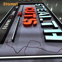 Letras de Canal Luminosas LED Acrílicas para Empresas, Letreros Exteriores, Letreros 3D Acrílicos con Iluminación Frontal LED para Negocios, Luminosos