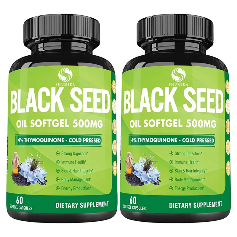 OEM/ODM, масло черного семени, мягкая капсула для здоровья кожи, волос и пищеварительной поддержки