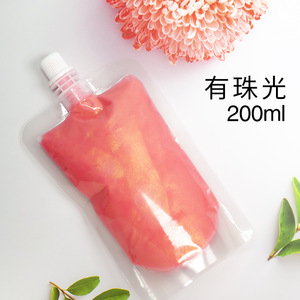 <b>Lip</b> Gloss Base Oil Moisturizing DIY Pearlescent <b>Lip</b> Gloss 200ml Stand Up Pouch Soft Packaging Highlighter - Product Image 5