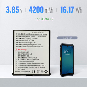 แบตเตอรี่เครื่องสแกนบาร์โค้ดแบบชาร์จไฟได้สำหรับ T2 <span class=keywords><strong>idata</strong></span> 635769 3.85v 4200mah swlpb - Product Image 2