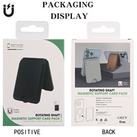 Portefeuille et porte-cartes en cuir PU Magsafe pour iPhone, support magnétique pour cartes de crédit, design unisexe, sans fermeture, couleur unie, usage quotidien