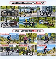 Kit de conversion de vélo électrique à moteur central 52V 1000W à couple élevé avec écran LCD couleur pour VTT, en stock UE/US