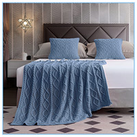 Soft Cosy Decorative Cable Knit Überwurf decke und Kissen Set Überwurf decke Set Gestrickte Überwurf decke Kissen bezüge