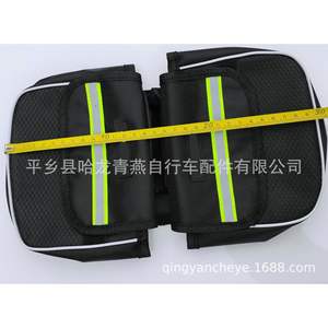 Bicycle Front <b>Frame</b> Bag 17cm*15cm Reflective Stripes Cycling Accessory - Product Image 4