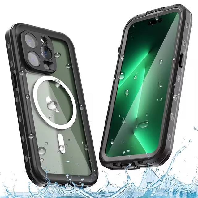 Dot Series Shockproof Dropproof PET Full Coverage IP68 Professional Waterproof Cell Phone Case for Iphone 14 Pro Max