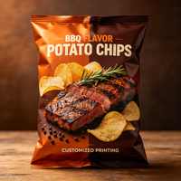 Sacs d'emballage alimentaire haute barrière personnalisés, scellés au dos, pour chips, fabriqués avec des matériaux conformes aux normes alimentaires, sacs pour chips