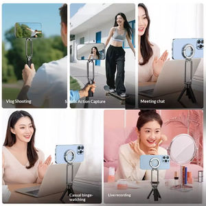 Support de téléphone portable léger en alliage de zinc et ABS 180 °   Trépied magnétique rotatif pour la randonnée, l'escalade, les selfies quotidiens et l'enregistrement vidéo - Product Image 2