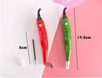Stylo à bille fantaisie en forme de maïs, concombre, carotte, aubergine, piment, légume avec aimant pour réfrigérateur